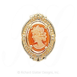 GS388 CAM - 14 Karat Gold Cameo Slide 